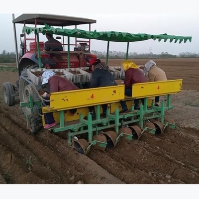 Seed Planting Machine Caterpillar Watermelon Seedling Planter Three Rows Lettuce Licorice Transplanter Large Number of Adjustable Transplanting Machine